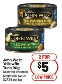 IGA John West Yellowfin Tuna offer