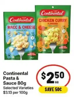 IGA Continental Pasta & Sauce offer