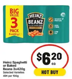 IGA Heinz Spaghetti or Baked Beans offer