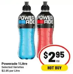 IGA Powerade 1 Litre Selected Varieties offer