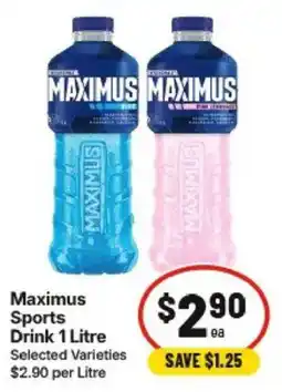 IGA Maximus Sports Drink 1 Litre offer