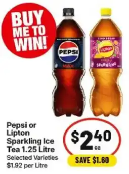 IGA Pepsi or Lipton Sparkling Ice Tea offer