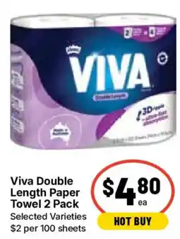 Ritchies Viva Double Length Paper Towel offer
