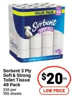 Ritchies Sorbent 3 Ply Soft & Strong Toilet Tissue offer