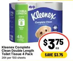 Ritchies Kleenex Complete Clean Double Length Toilet Tissue offer