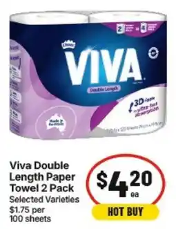IGA Viva Double Length Paper Towel offer