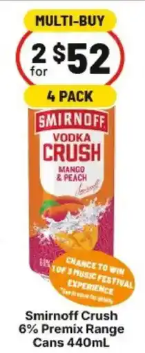 IGA Smirnoff Crush offer