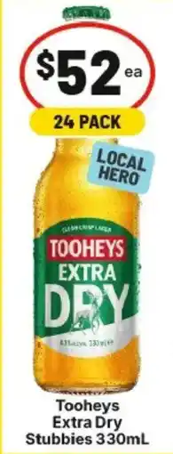 IGA Tooheys Extra Dry Stubbies offer