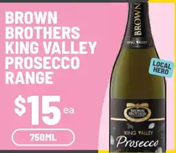 Ritchies Brown Brothers King Valley Prosecco offer