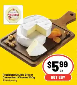 Ritchies President Double Brie or Camembert Cheese offer