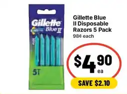Ritchies Gillette Blue II Disposable Razors offer