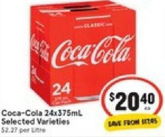 IGA Xpress Coca-Cola 24x375ml offer