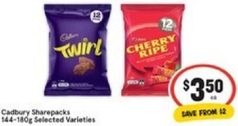 IGA Xpress Cadbury Sharepacks 144-180g offer