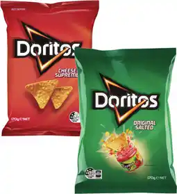 Coles Doritos Corn Chips-170g offer