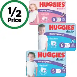 Woolworths Huggies Ultra Dry Nappy Pants-36 offer