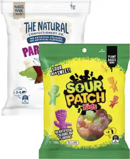 Coles The Natural Confectionery Co. or Sour Patch Kids Lollies 130g-230g offer