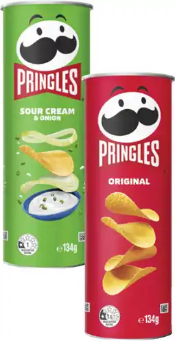 Coles Pringles Potato Crisps-134g offer