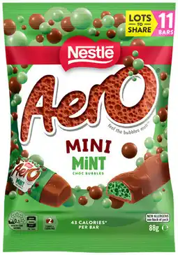 Coles Nestlé Aero Mint Mini Pack offer