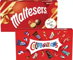 Coles Maltesers 360g or Celebrations Gift Box 290g offer