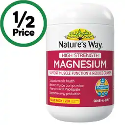 Woolworths Nature’s Way High Strength Magnesium Tablets offer