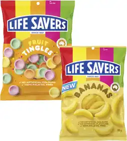 Coles Life Savers Lollies-205g offer