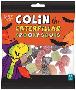 Coles M&S Colin the Caterpillar Spooky Sours offer