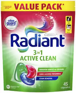 Coles Radiant Laundry Capsules offer