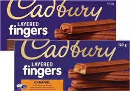 Coles Cadbury Chocolate Fingers-124g offer