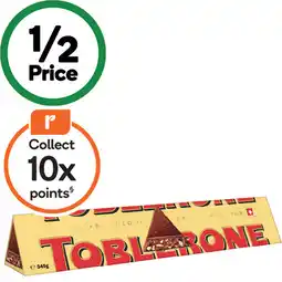 Woolworths Toblerone Chocolate Blocks offer