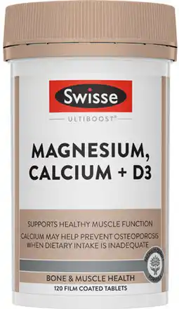 Coles Swisse Ultiboost Magnesium, Calcium + D3 Tablets offer