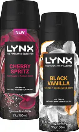 Coles Lynx Fine Fragrance Deodorant Body Spray offer