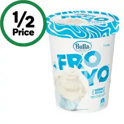 Woolworths Bulla FroYo Tub offer