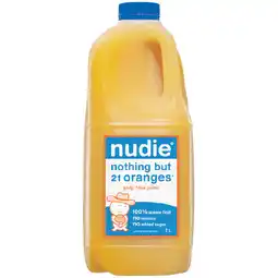 Woolworths Nudie Nothing But Oranges Pulp Free Juice – From the Fridge offer