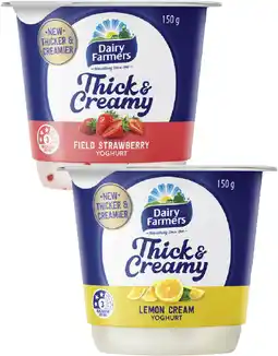 Coles Dairy Farmers Thick & Creamy Yoghurt-150g offer