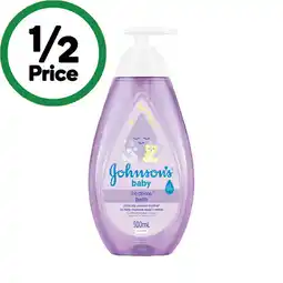 Woolworths Johnson’s Bedtime Bath or Baby Shampoo 500ml offer