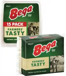 Coles Bega Cheese Block, Slices or Grated 250g offer