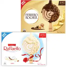 Coles Ferrero Rocher or Confetteria Raffaello Frozen Dessert Sticks 3 Pack 270mL offer