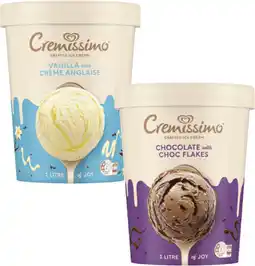 Coles Streets Cremissimo Ice Cream Tub offer