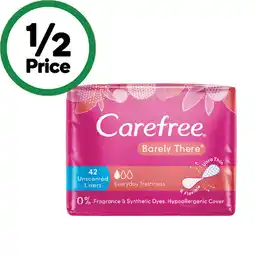 Woolworths Carefree Barely There Liners offer