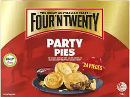 Coles Four'N Twenty Party Pies 1.12kg offer