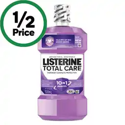 Woolworths Listerine Total Care Antibacterial Mouthwash offer