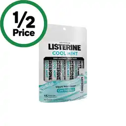 Woolworths Listerine On-The-Go Mouthwash Sachets 10ml x offer