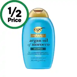 Woolworths OGX Argan Oil Extra Strength Shampoo offer