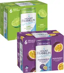 Coles Mt Franklin Lightly Sparkling Water offer