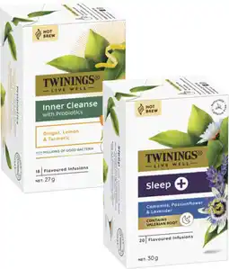 Coles Twinings Live Well Tea Bags-22 Pack offer