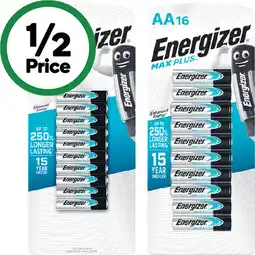 Woolworths Energizer Max Plus Batteries AA or AAA Pk 16 offer
