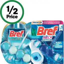 Woolworths Bref Blue Active, Power Active or Deluxe Toilet Rim Block 50g offer