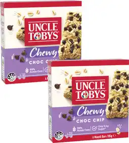 Coles Uncle Tobys Muesli Bars-185g offer
