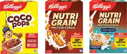 Coles Kellogg's Coco Pops 535g, Nutri Grain 470g or Nutri Grain Cinnabon 435g offer