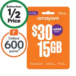 Woolworths amaysim $30 Starter Pack offer
